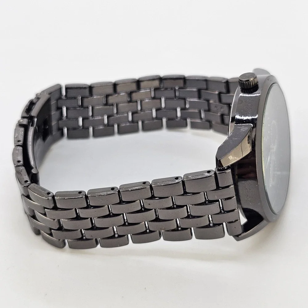 Men's Analog Watch 42MM Black Dial Black Bracelet Band 8